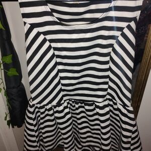 Rolla Coster Black and White Striped Blouse